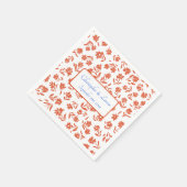 オレンジヴェローナサンセット結婚フローラ スタンダードカクテルナプキン (角)