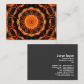 オレンジ万華鏡のように千変万化するパターン01 名刺 (正面/裏面)
