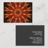 オレンジ万華鏡のように千変万化するパターン02 名刺 (正面/裏面)