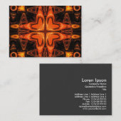オレンジ万華鏡のように千変万化するパターン03 名刺 (正面/裏面)