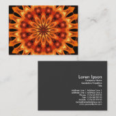 オレンジ万華鏡のように千変万化するパターン05 名刺 (正面/裏面)