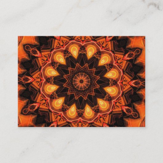 オレンジ万華鏡のように千変万化するパターン07 名刺 (正面)