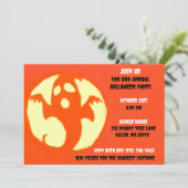 オレンジ不気味ハロウィーンゴーストパーティー 招待状 (スタンド正面)