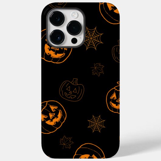 オレンジ不気味ハロウィーン Case-Mate iPhoneケース (裏面)