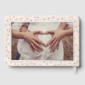 オレンジ不気味色かわいいこうもりハロウィーンベビーシャワー ゲストブック (裏面)