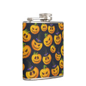 オレンジ不気味色ハロウィーンカボチャ&ウィッチズ帽子 フラスク (右)