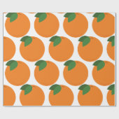 オレンジ丸 ラッピングペーパー (フラット)