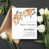 オレンジ予算のブライダルシャワー招待状