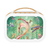 オレンジ人魚のお弁当箱 ランチボックス (裏面)