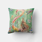 オレンジ人魚の枕-媒体 クッション (裏面)