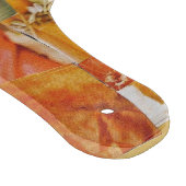 オレンジ付きガラス切断鮮やか板 カッティングボード (角)