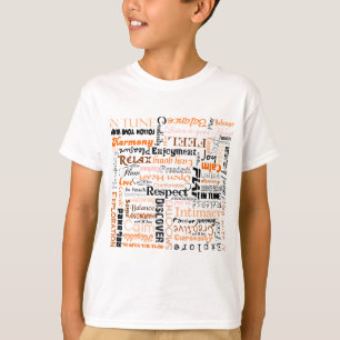 オレンジ仙骨チャクラ前向き肯定 Tシャツ