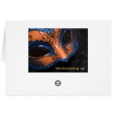 オレンジ仮面舞踏会のマスクのテーブル数カード (裏面横)