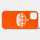 オレンジ保上のCALM CROWNアイコカスタマイズン This Case-Mate iPhoneケース (裏面 (横))