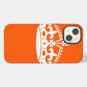 オレンジ保上のCALM CROWNアイコカスタマイズン This iPhoneケース (裏面横)