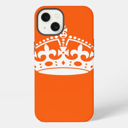 オレンジ保上のCALM CROWNアイコカスタマイズン This iPhoneケース (裏面)