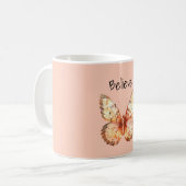 オレンジ信じる蝶 コーヒーマグカップ (正面左)