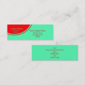 オレンジ円ライトターコイズ スキニー名刺 (正面/裏面)