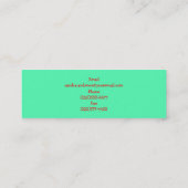 オレンジ円ライトターコイズ スキニー名刺 (裏面)