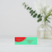 オレンジ円ライトターコイズ スキニー名刺 (スタンド正面)