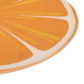 オレンジ切れの円形のまな板 カッティングボード (角)