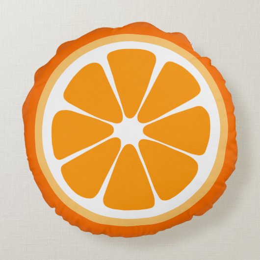 オレンジ切れの食糧枕 ラウンドクッション (裏面)