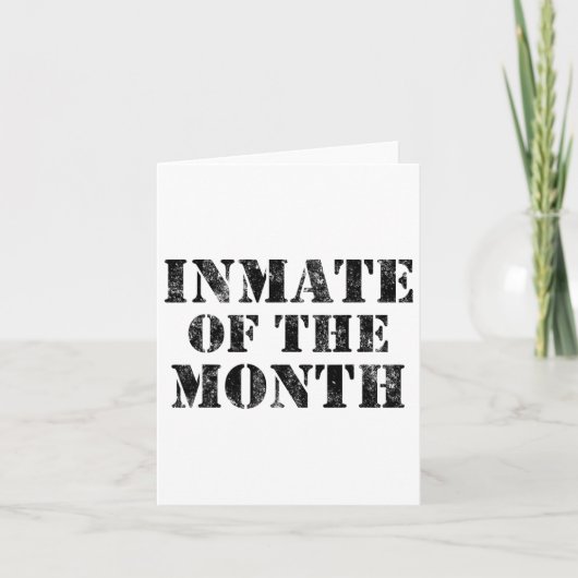 オレンジ刑務所の刑務所囚人の面白いハロウィーン カード (正面)