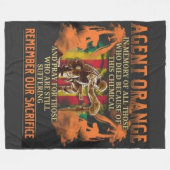 オレンジ剤 フリースブランケット (正面(横))