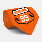オレンジ動揺して色の高齢者の道路標識 ネクタイ (ロール)