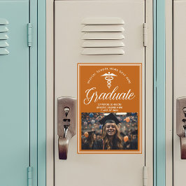 オレンジ医学校写真卒業マグネットカード