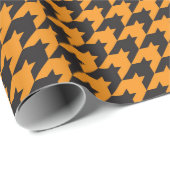 オレンジ千鳥格子の織り模様 ラッピングペーパー (ロールコーナー)