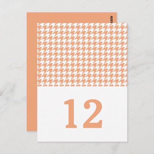 オレンジ千鳥格子の色の表番号はがき ポストカード (正面/裏面)