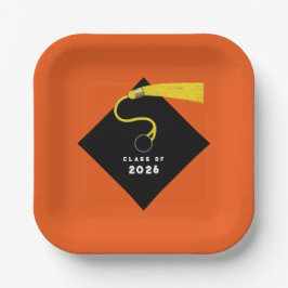 オレンジ卒業2025パーティー ペーパープレート