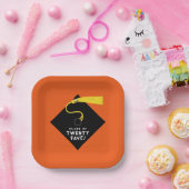 オレンジ卒業2025パーティー ペーパープレート (パーティー)