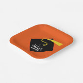 オレンジ卒業2025パーティー ペーパープレート (傾斜あり)