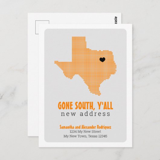 オレンジ南に移動し、すべての移動 ポストカード (正面/裏面)