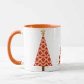 オレンジ南西部パターンクリスマスツリー マグカップ (左)
