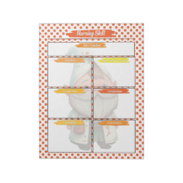 オレンジ博士格言看護学生スキルテンプレート ノートパッド