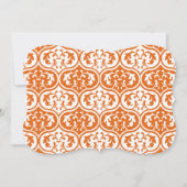 オレンジ及びシェブロン象のベビーシャワーの招待 招待状 (裏面)