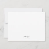 オレンジ及びティール（緑がかった色）の夏の花の応答/RSVPカード 出欠カード (裏面)