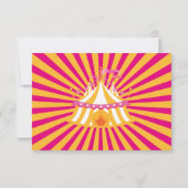 オレンジ及びピンクのカーニバルのサンキューカード サンキューカード (裏面)