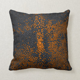オレンジ及び灰色のShagreen クッション