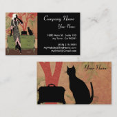 オレンジ及び緑のスザンヌ-名刺 名刺 (正面/裏面)