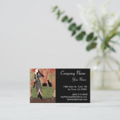 オレンジ及び緑のスザンヌ-名刺 名刺 (スタンド正面)