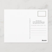 オレンジ及び緑ガーベラのデイジーは結婚式感謝していしています ポストカード (裏面)