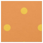 オレンジ及び黄色の水玉模様 ファブリック (クローズアップ)
