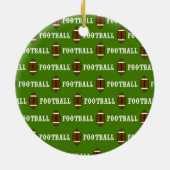 オレンジ及び黒いフットボール用ヘルメットのクリスマスのオーナメント セラミックオーナメント (裏面)