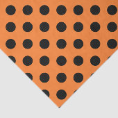 オレンジ及び黒く大きい水玉模様のティッシュペーパー 薄葉紙 (詳細)