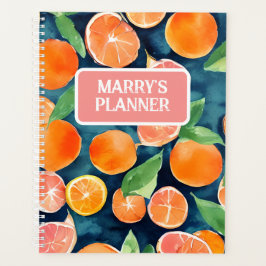 オレンジ名前をカスタムするプランナー プランナー手帳