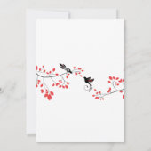 オレンジ名門私立校風の色のデザイナー春の結婚式DIY Invitat 招待状 (裏面)